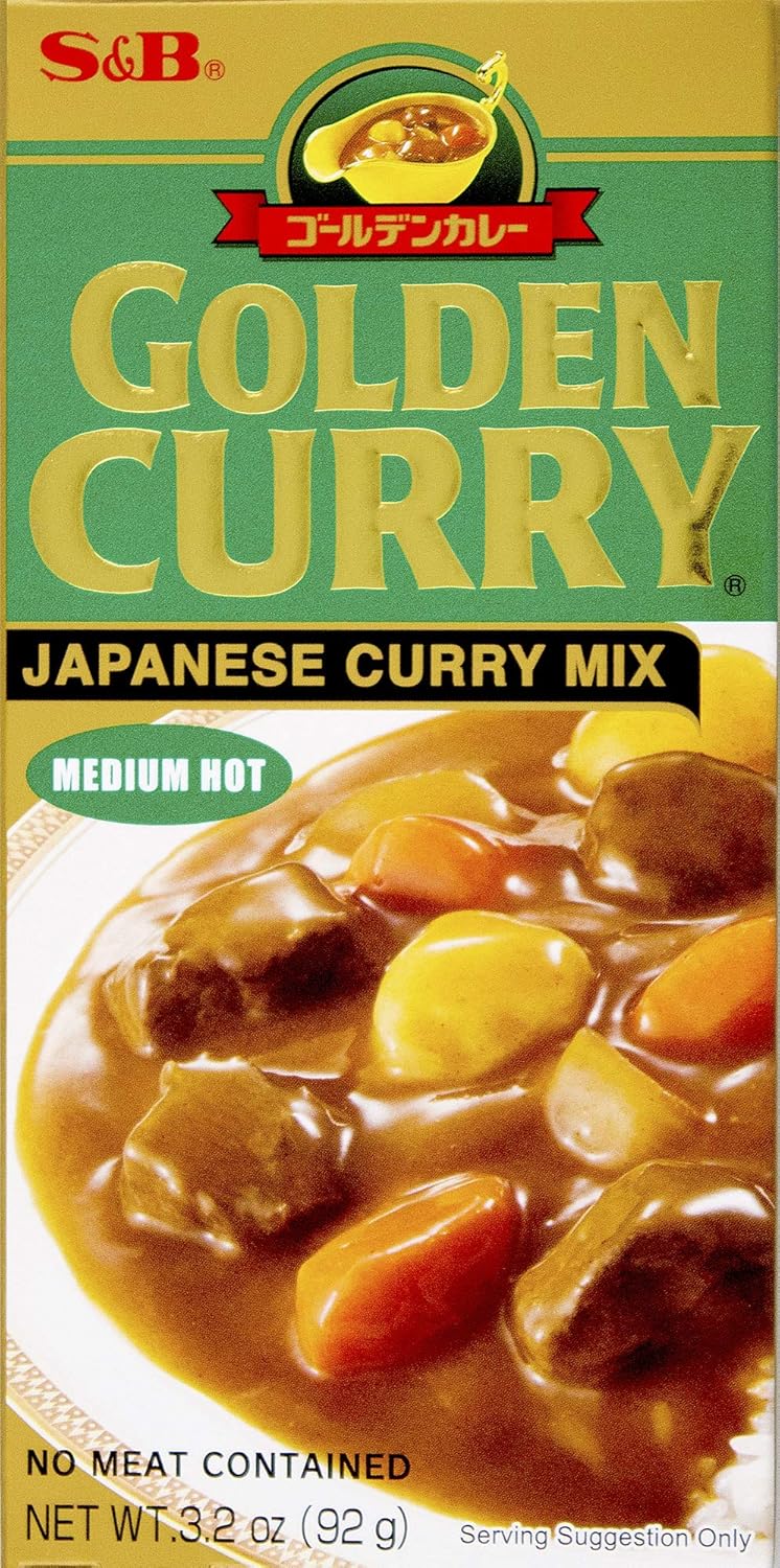 S&B Golden Curry Japanese Sauce Mix — Medium Hot, 3.2 oz