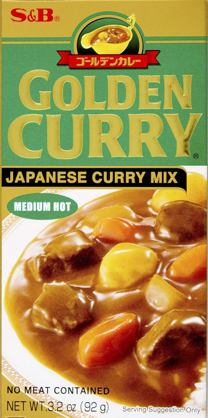 S&B Golden Curry Japanese Sauce Mix — Medium Hot, 3.2 oz