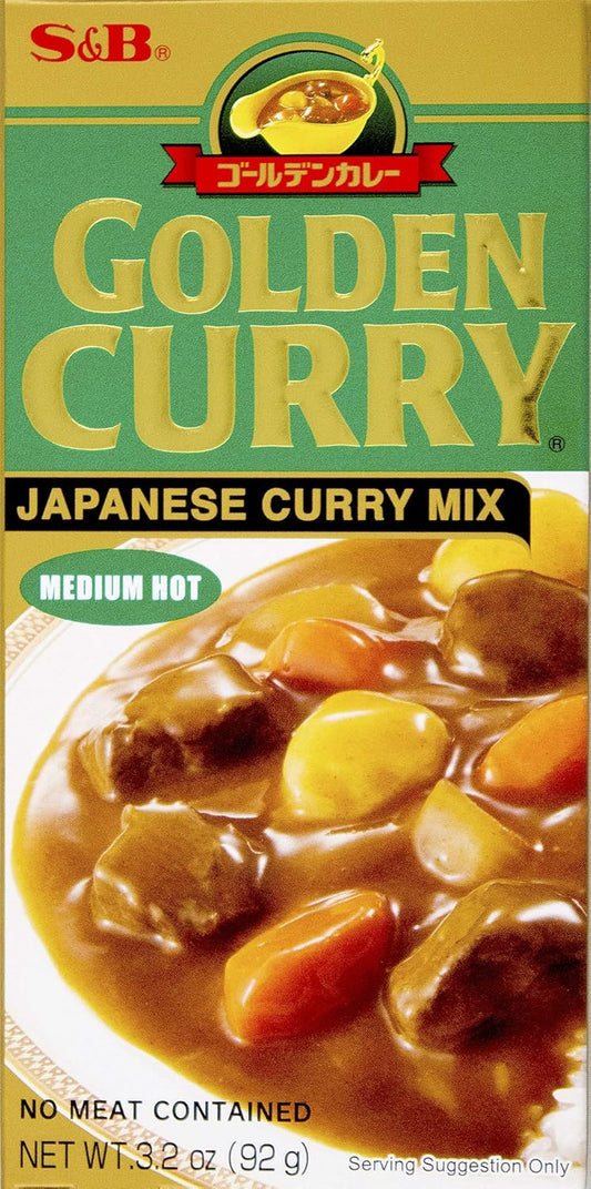 S&B Golden Curry Japanese Sauce Mix — Medium Hot, 3.2 oz