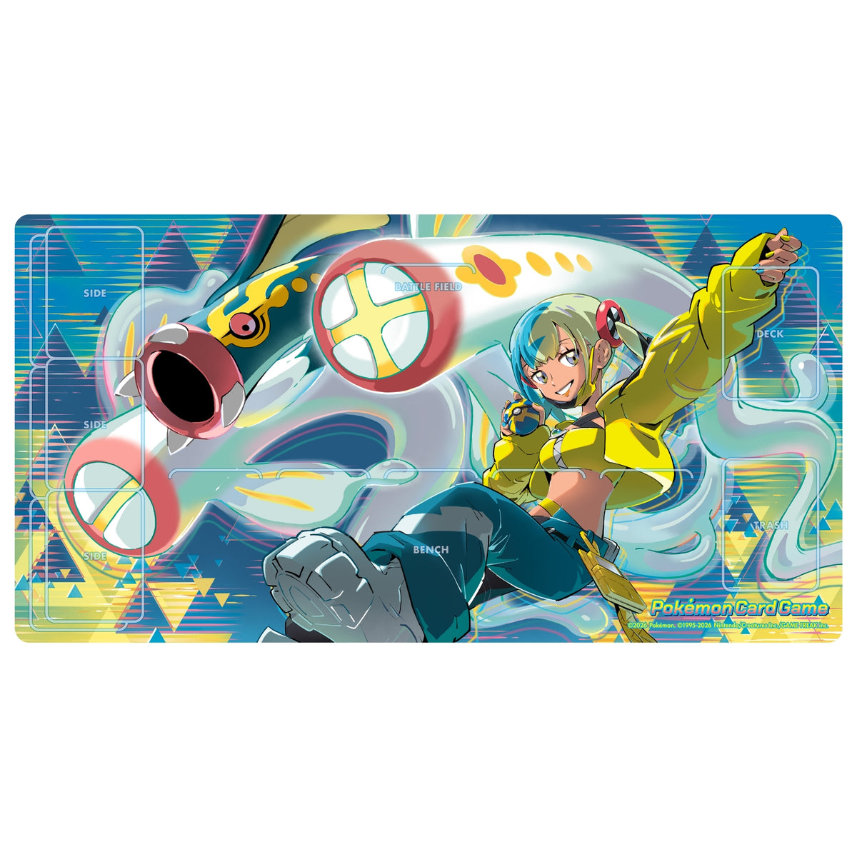 Pokémon Trading Card Game Playmat Canary & Mega Eelektross (Backorder)