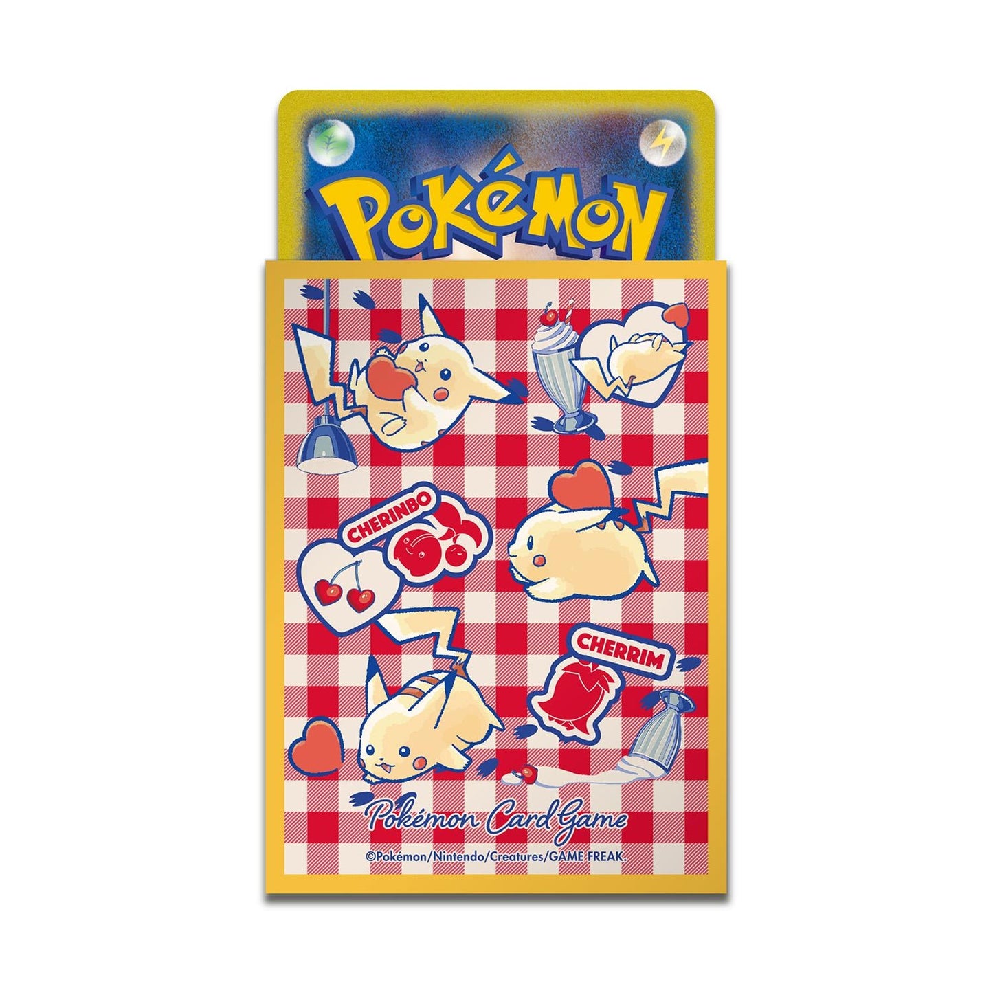 Pokémon Center Japan — Pikachu & Hearts Orange Deck Sleeves (Backorder)