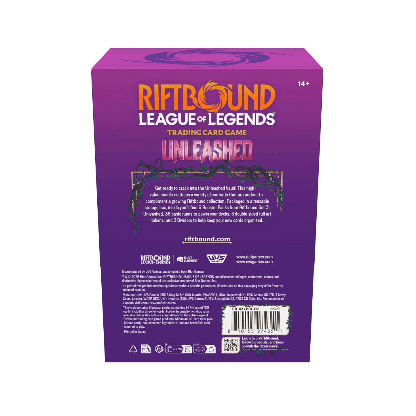 Riftbound League of Legends TCG Unleashed Vault Bundle
